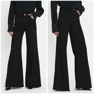 Frame Denim Black Flare & Wide Leg Jeans